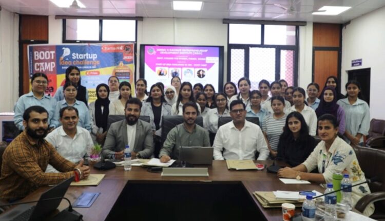 Seven innovative startup ideas shortlisted at JKEDI's boot camp in Government College for Women, Jammu, as part of the J&K Startup Idea Challenge.