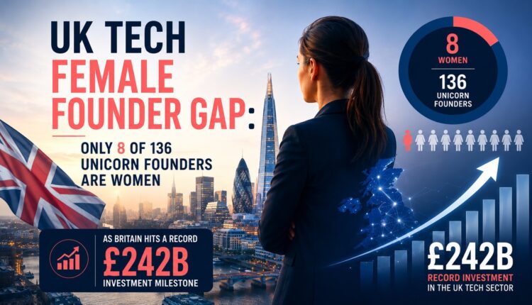 UK tech female founder gap